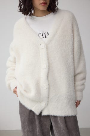 モヘヤライクニットカーディガン