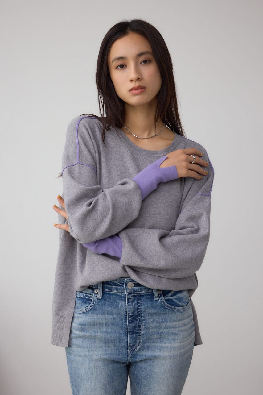 AZUL BY MOUSSY | バイカラーカフニット (ニット ) |SHEL'TTER