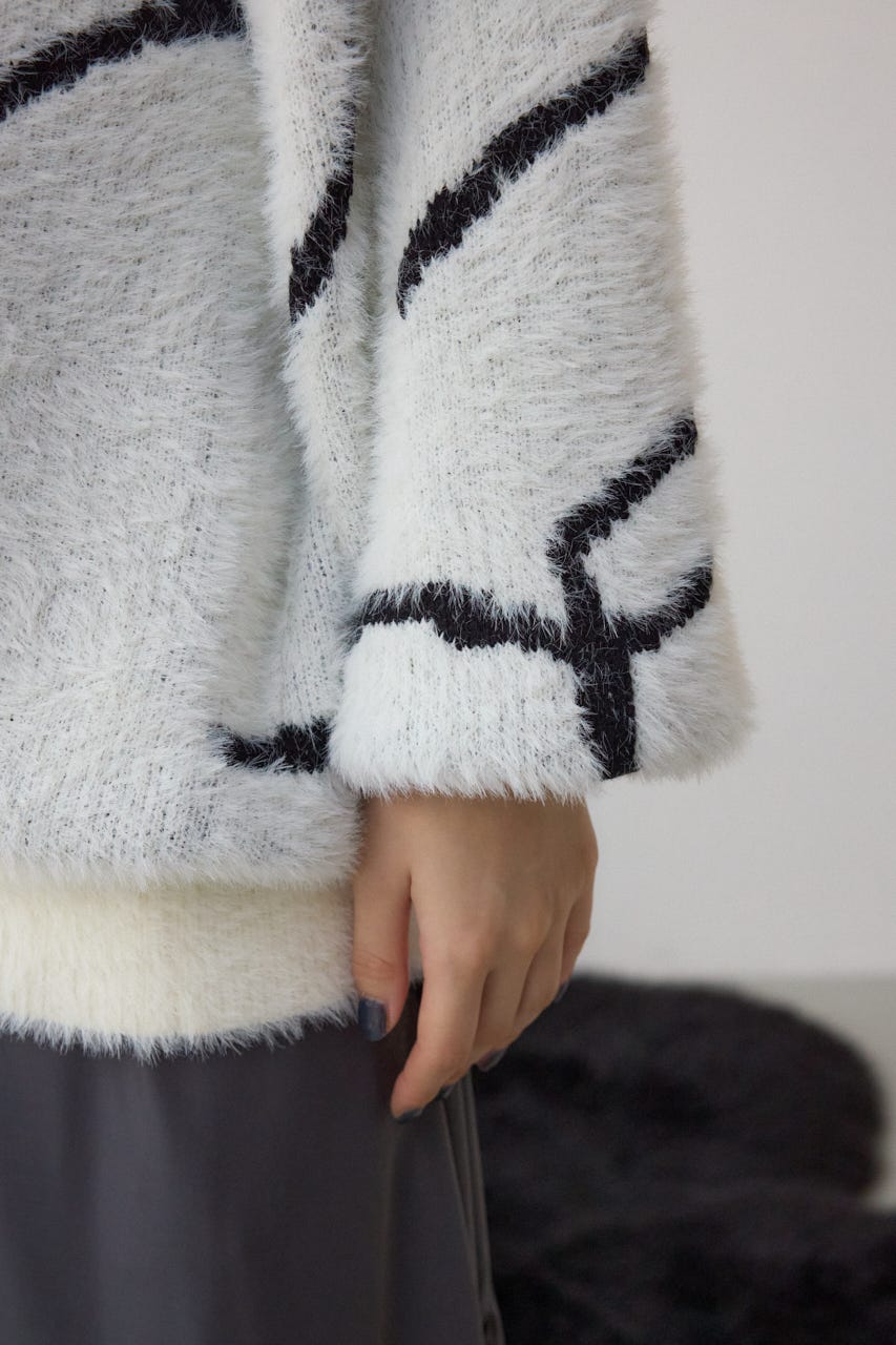 ニュアンス柄ニットトップス IVOY FREE