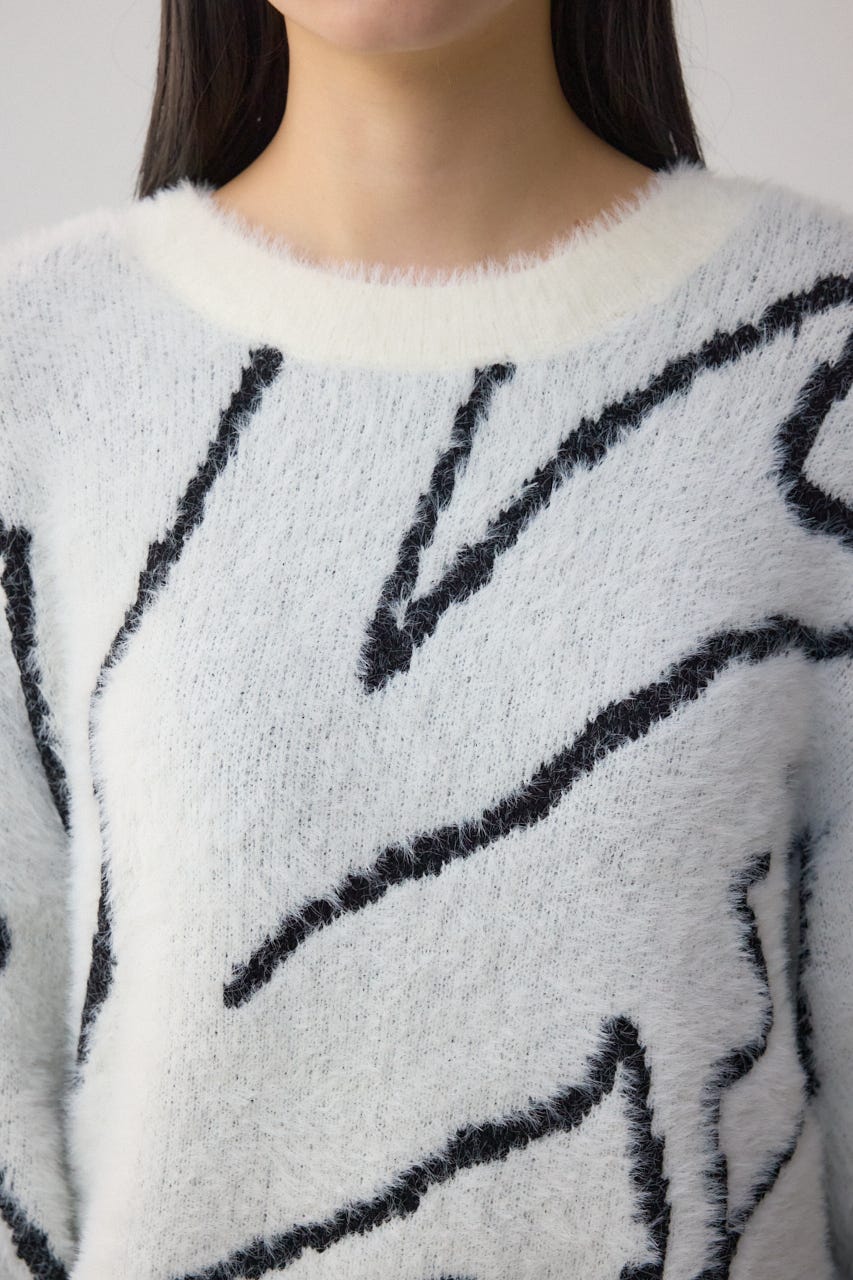 ニュアンス柄ニットトップス IVOY FREE