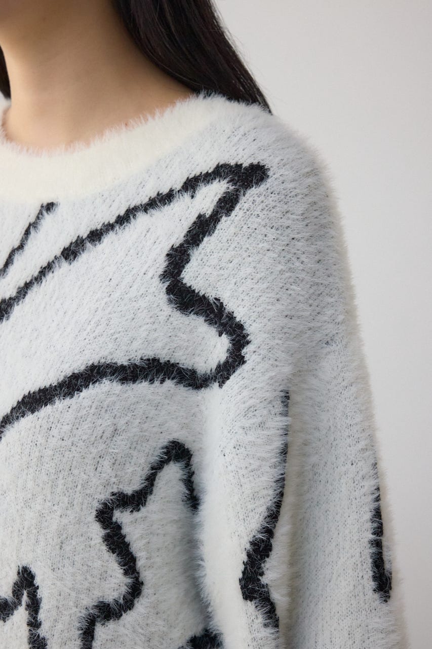 ニュアンス柄ニットトップス IVOY FREE