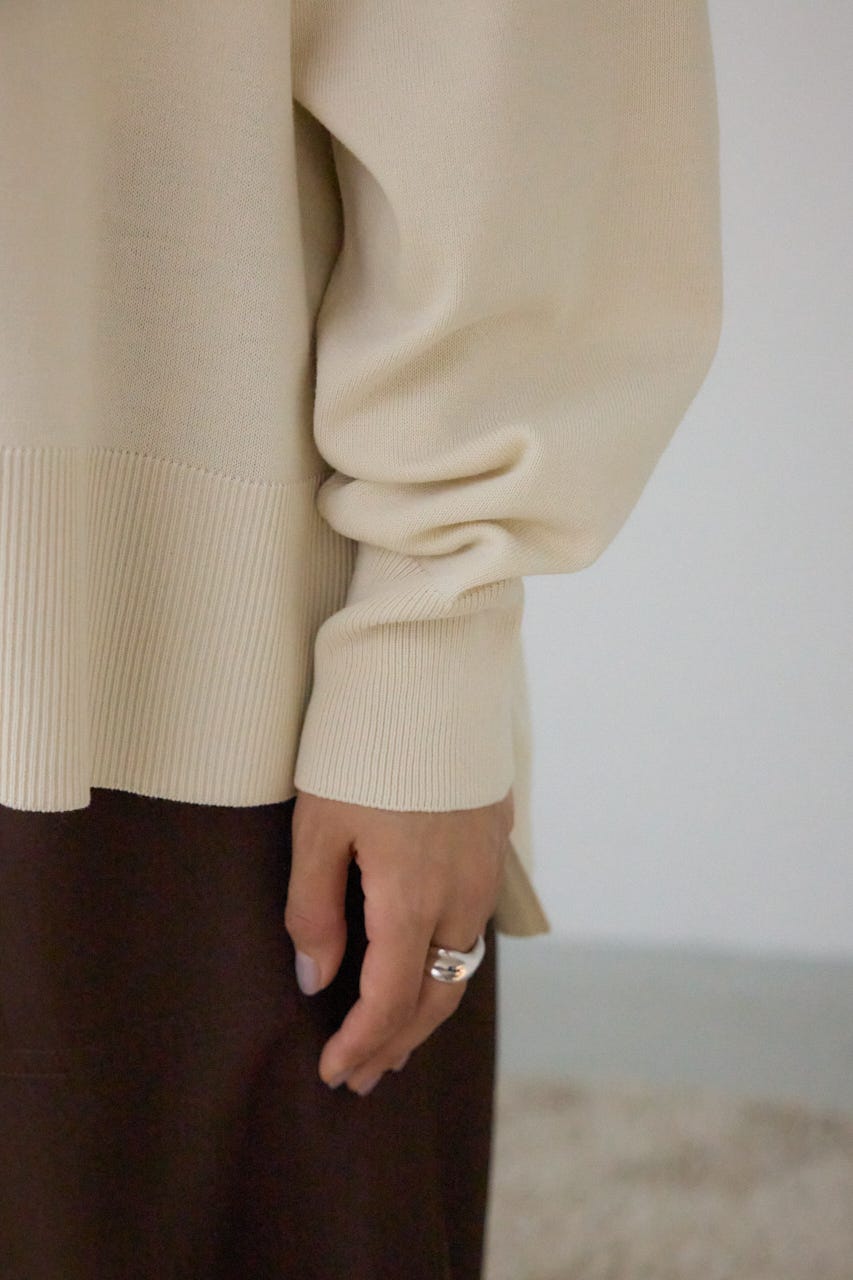 ポロカラーフォルムニットプルオーバー IVOY FREE