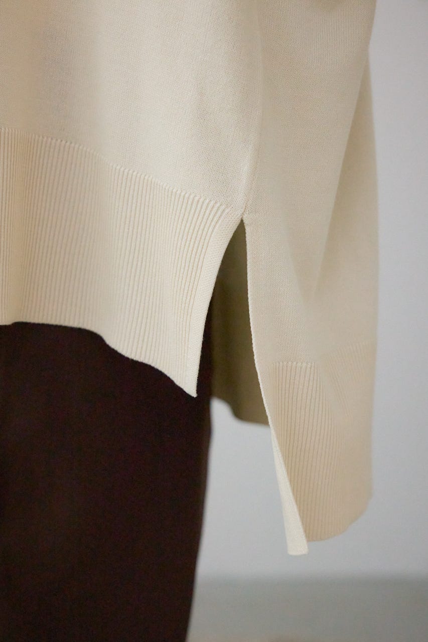 ポロカラーフォルムニットプルオーバー IVOY FREE