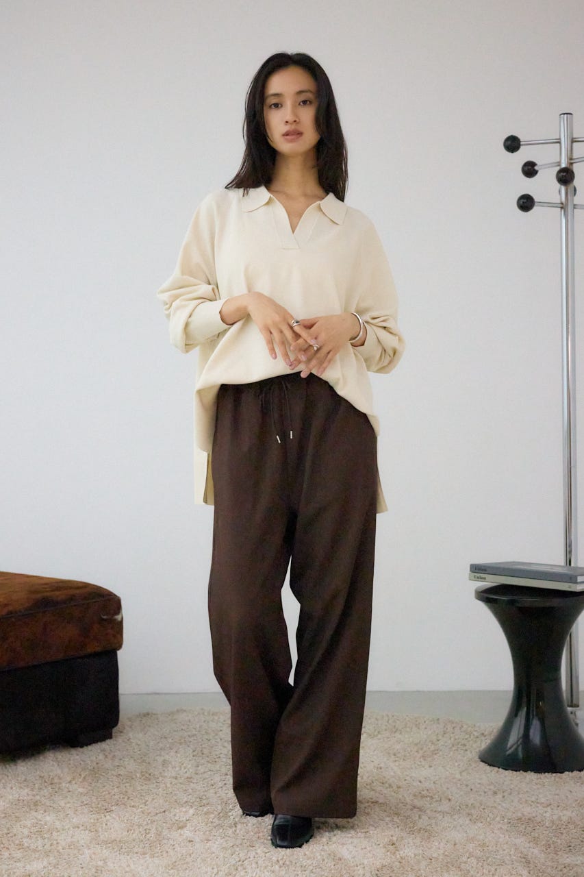 AZUL BY MOUSSY | ポロカラーフォルムニットプルオーバー