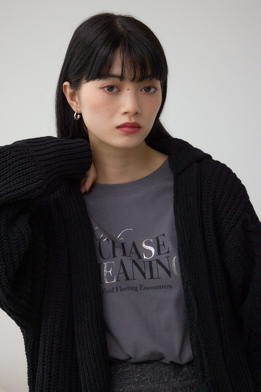 マットモールフードトッパーカーデ BLK FREE