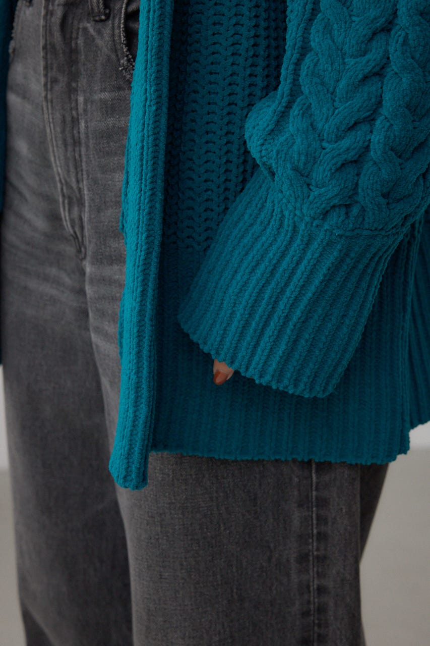 マットモールフードトッパーカーデ D/GRN FREE