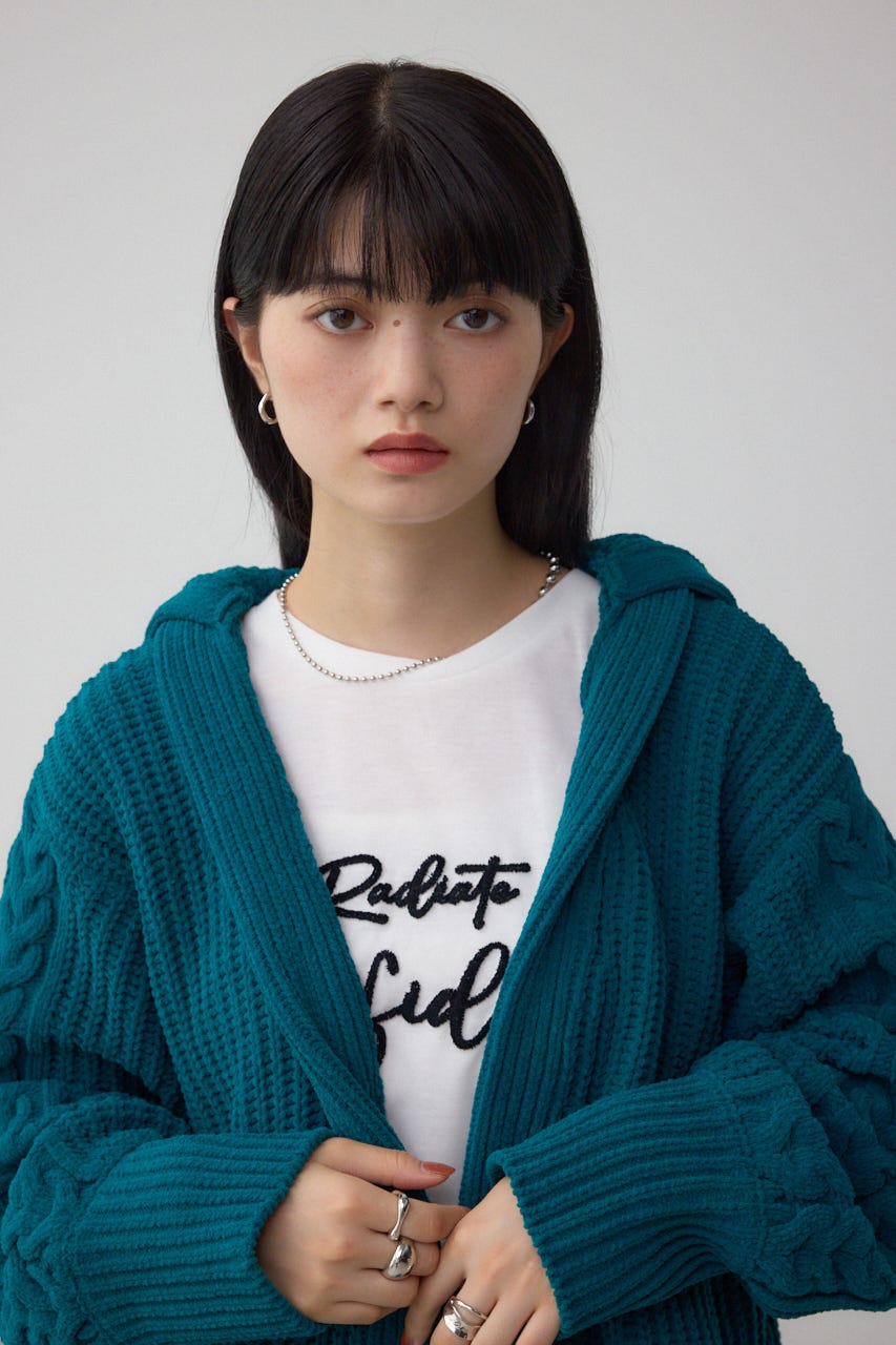 マットモールフードトッパーカーデ D/GRN FREE