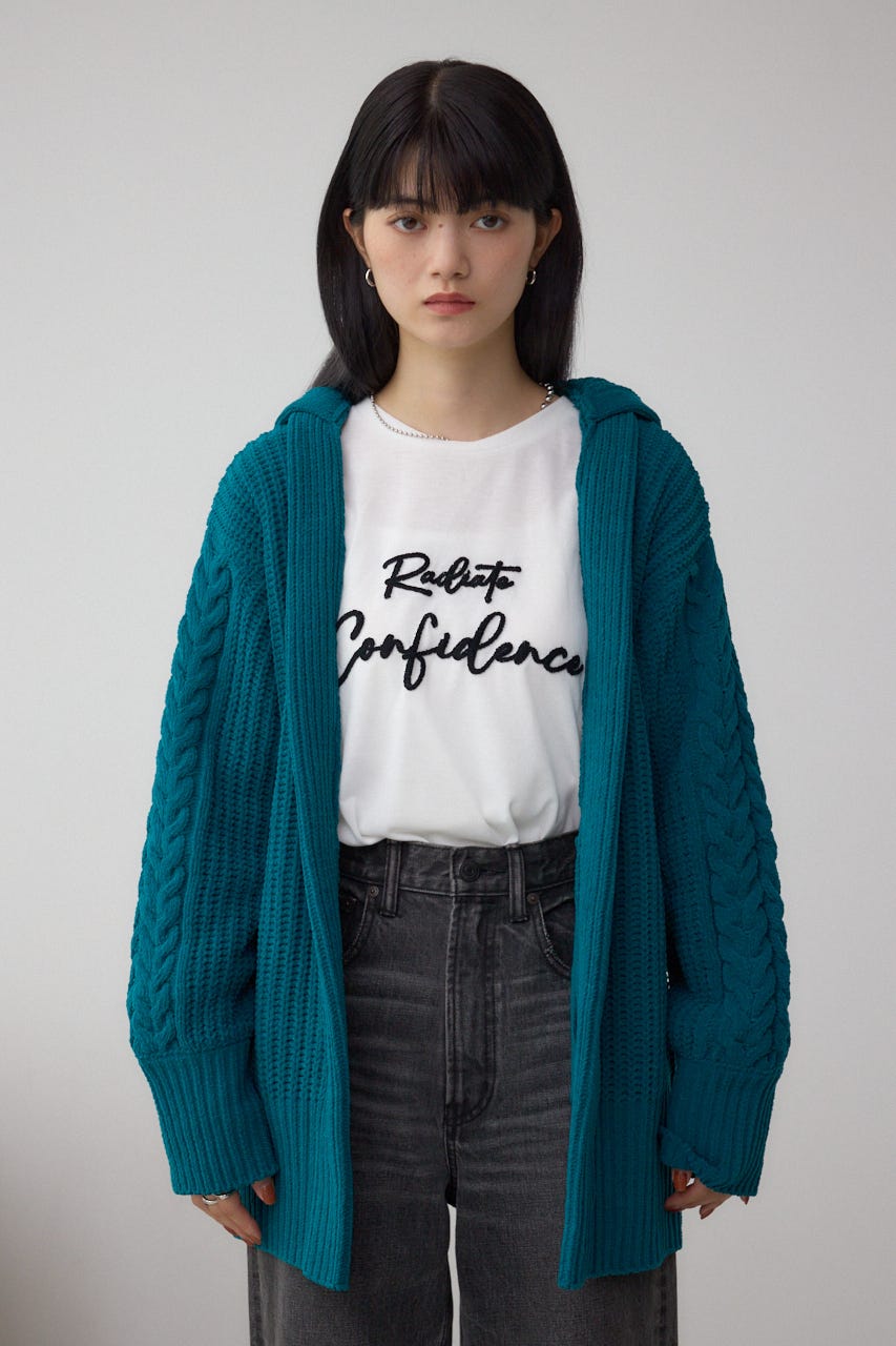 マットモールフードトッパーカーデ D/GRN FREE