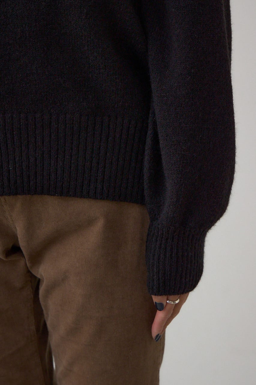 Vネックアソートカラーニットプルオーバー BLK FREE