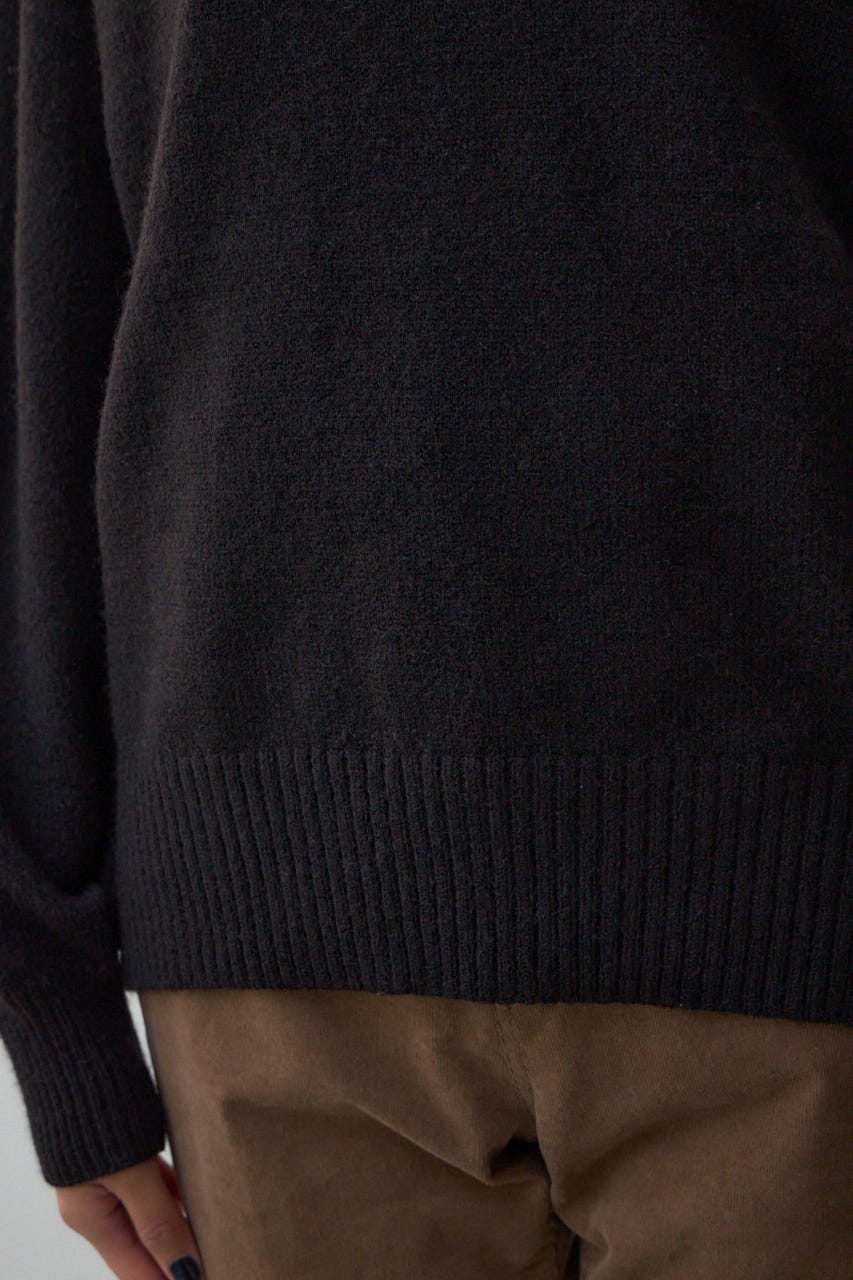 Vネックアソートカラーニットプルオーバー BLK FREE