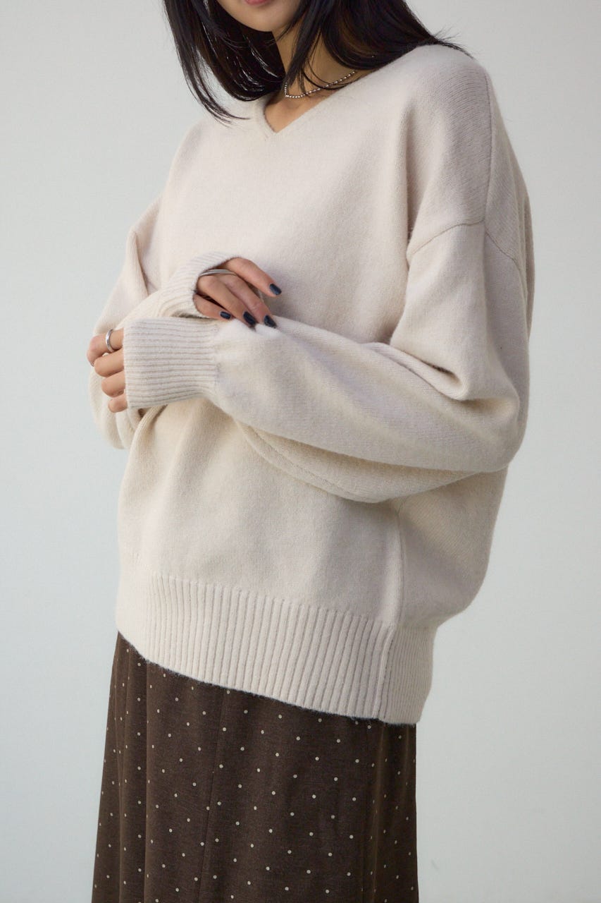 Vネックアソートカラーニットプルオーバー IVOY FREE