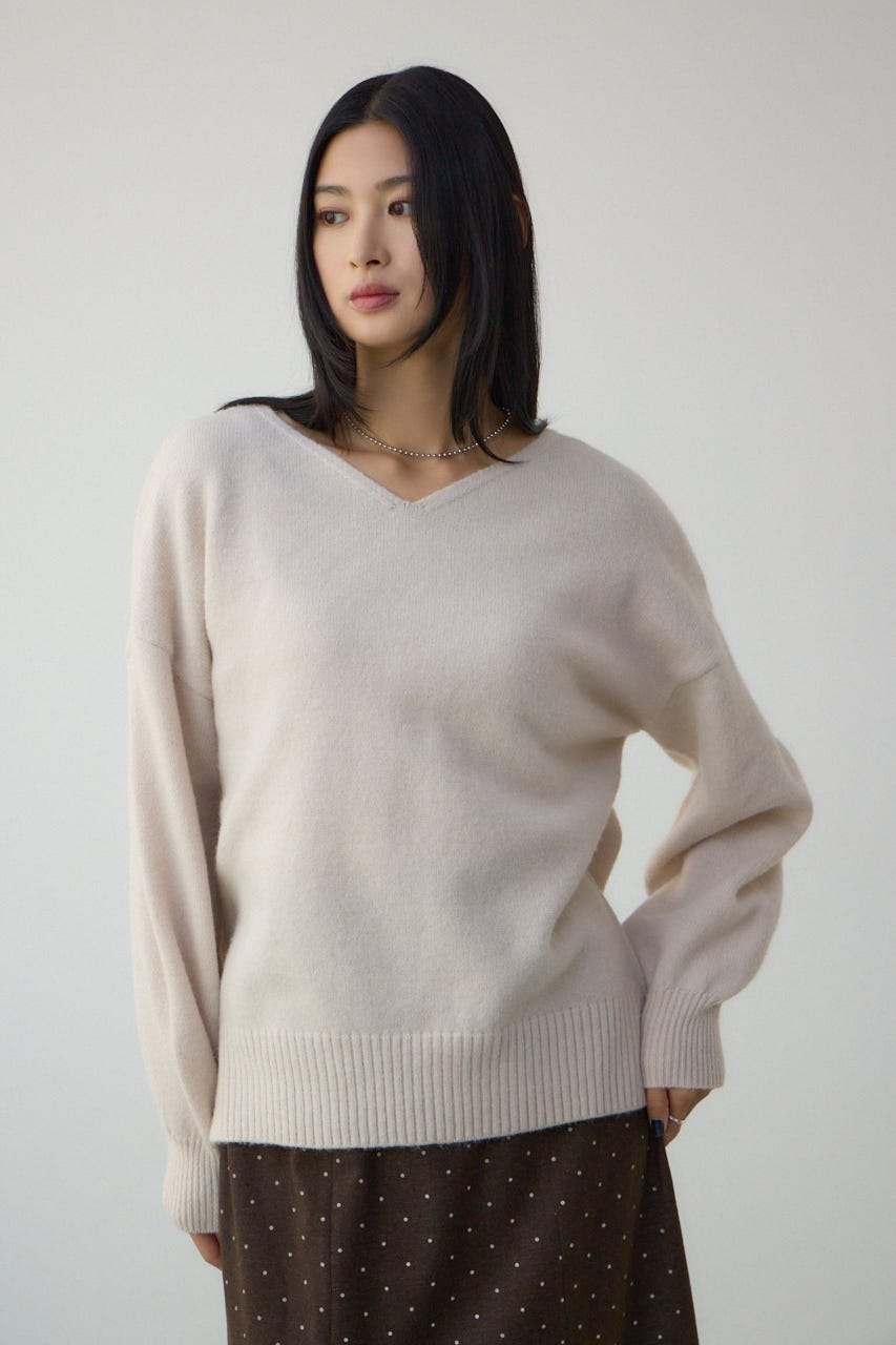 Vネックアソートカラーニットプルオーバー IVOY FREE