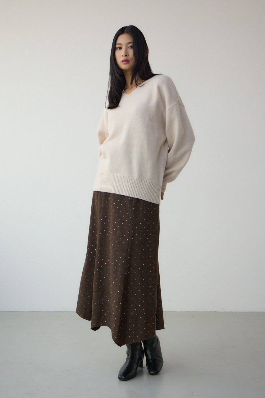 Vネックアソートカラーニットプルオーバー IVOY FREE