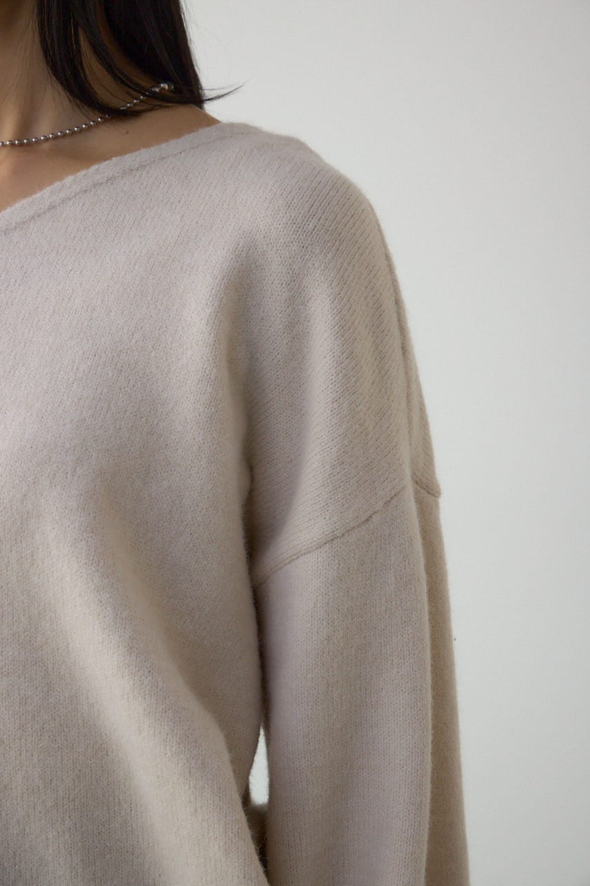 Vネックアソートカラーニットプルオーバー IVOY FREE