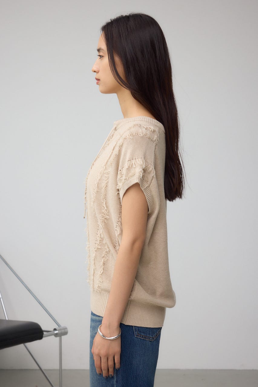 美品 Blumarine ブルマリン フリンジニットトップス カットソー 美品 Blumarine ブルマリン フリンジニットトップス カットソー