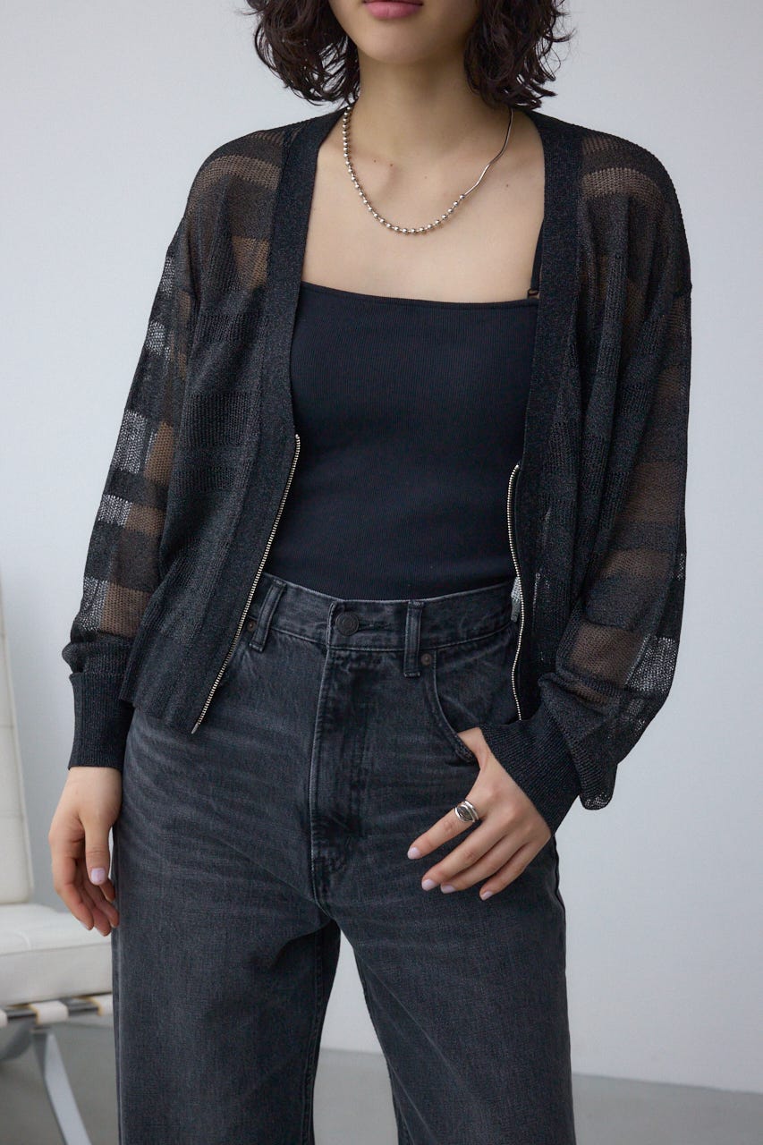 AZUL by moussy - S835❤️ AZUL by MOUSSY 黒カーディガン　ロング　M ブラック S835❤️ AZUL by MOUSSY 黒カーディガン ロング M ブラック