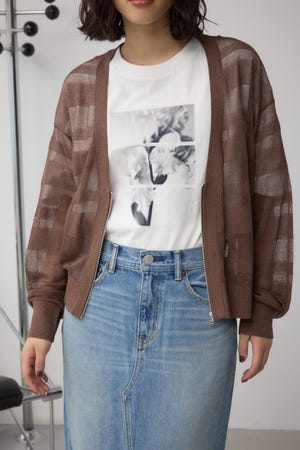 シアージップアップカーディガン