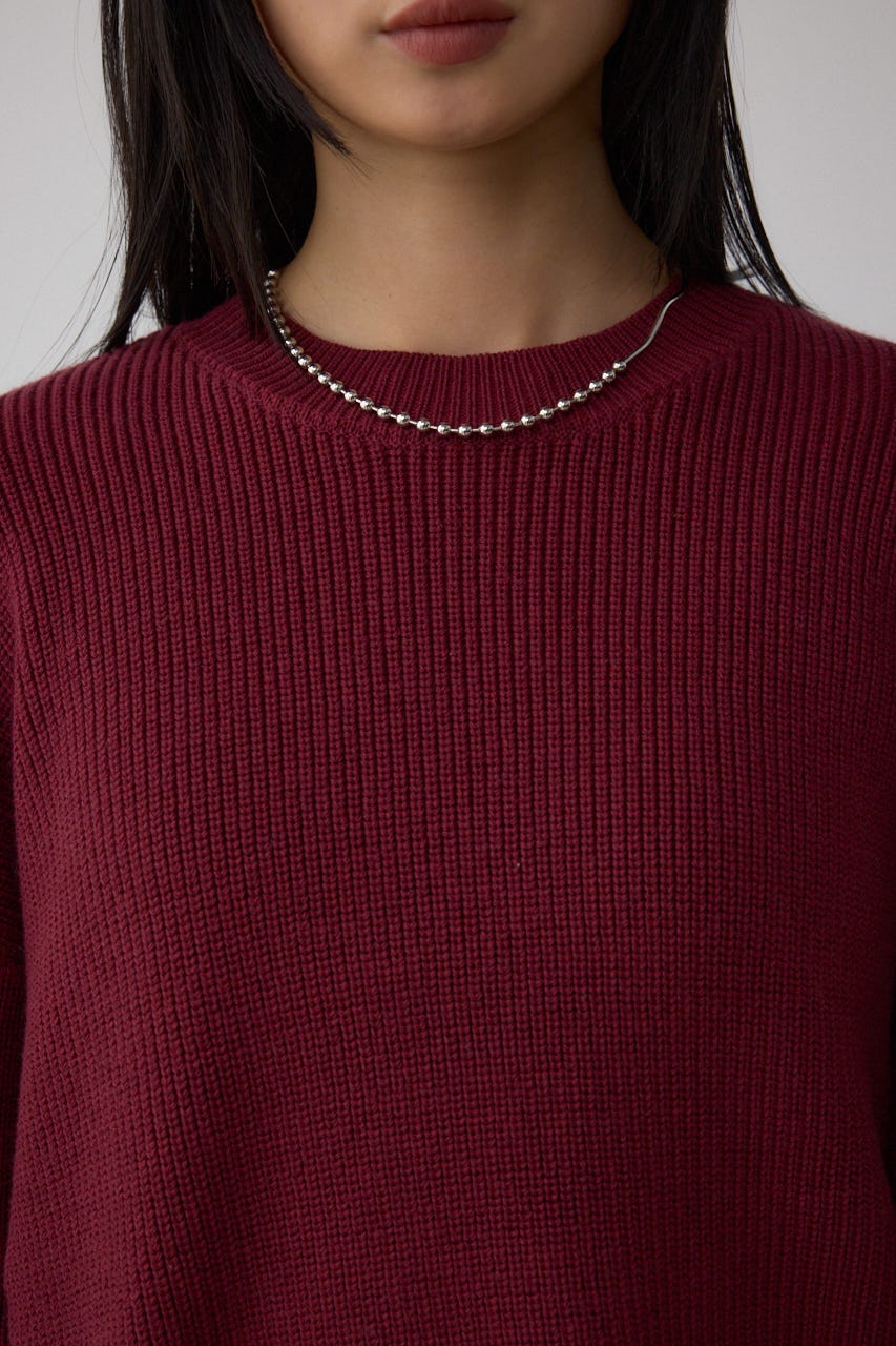 サイドZIPニットトップス BRD FREE