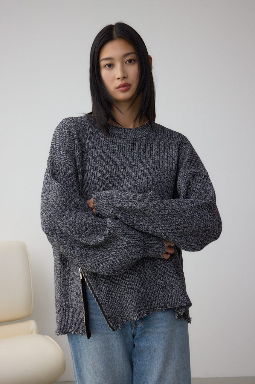 トップス bal AZUL BY MOUSSY | サイドZIPニットトップス (ニット ) |SHEL