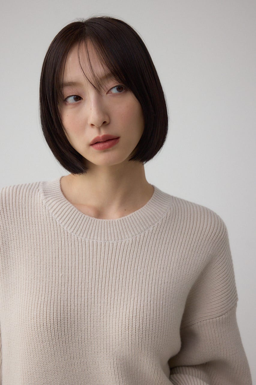 サイドZIPニットトップス IVOY FREE