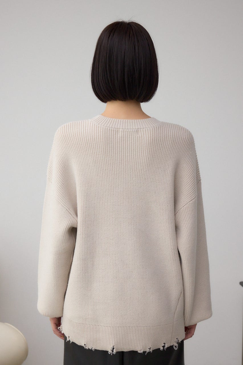 サイドZIPニットトップス IVOY FREE