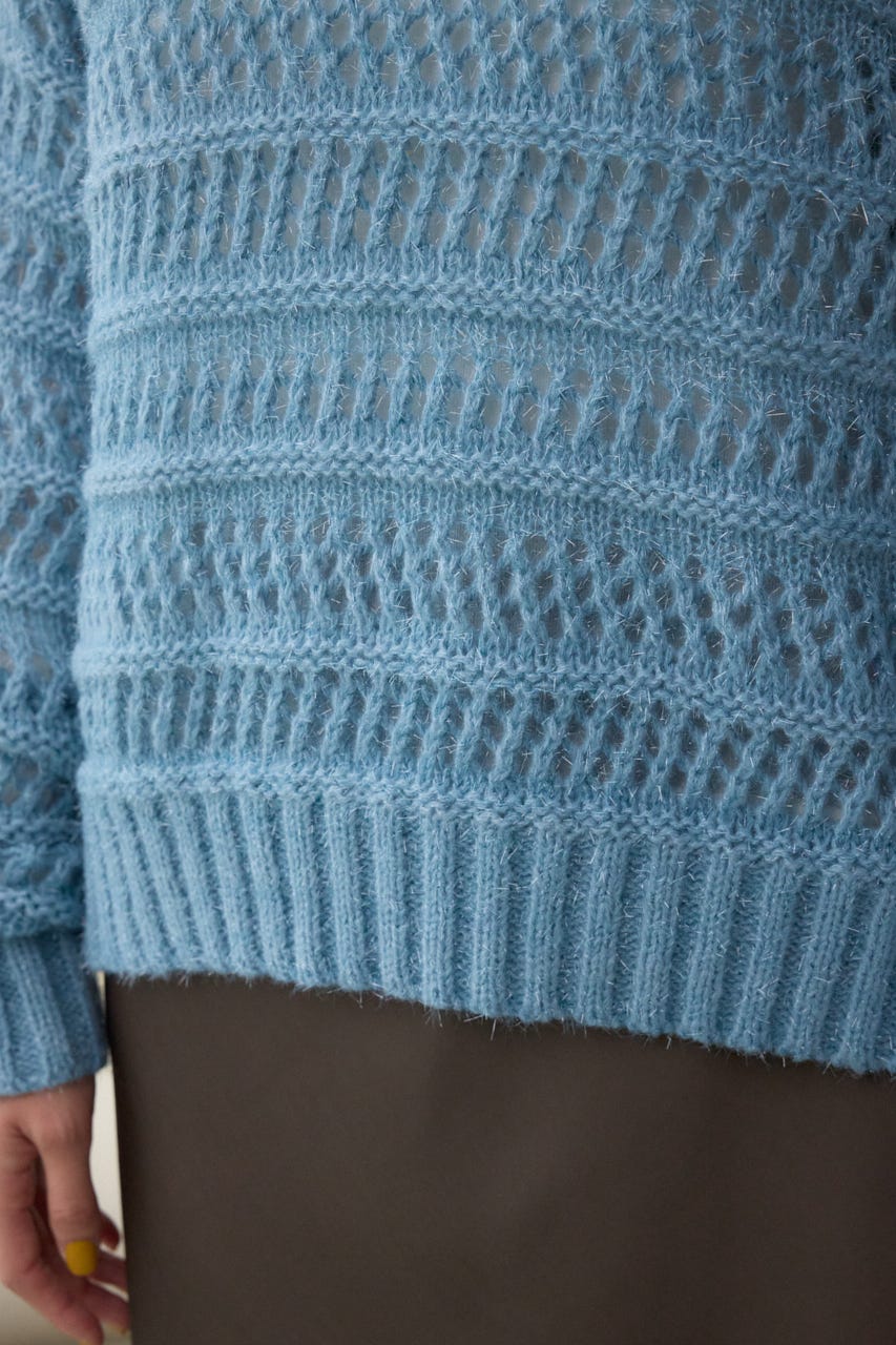 メッシュボーダーインナーセットニット BLU FREE