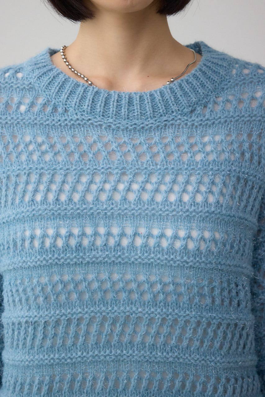 メッシュボーダーインナーセットニット BLU FREE