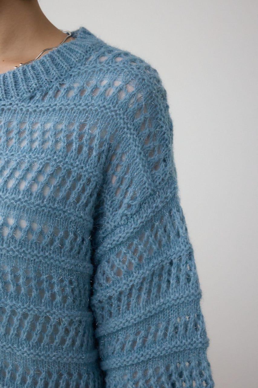 メッシュボーダーインナーセットニット BLU FREE