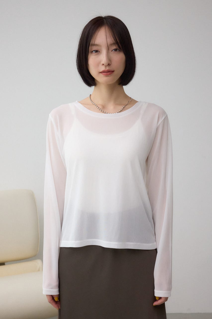 メッシュボーダーインナーセットニット GRY FREE