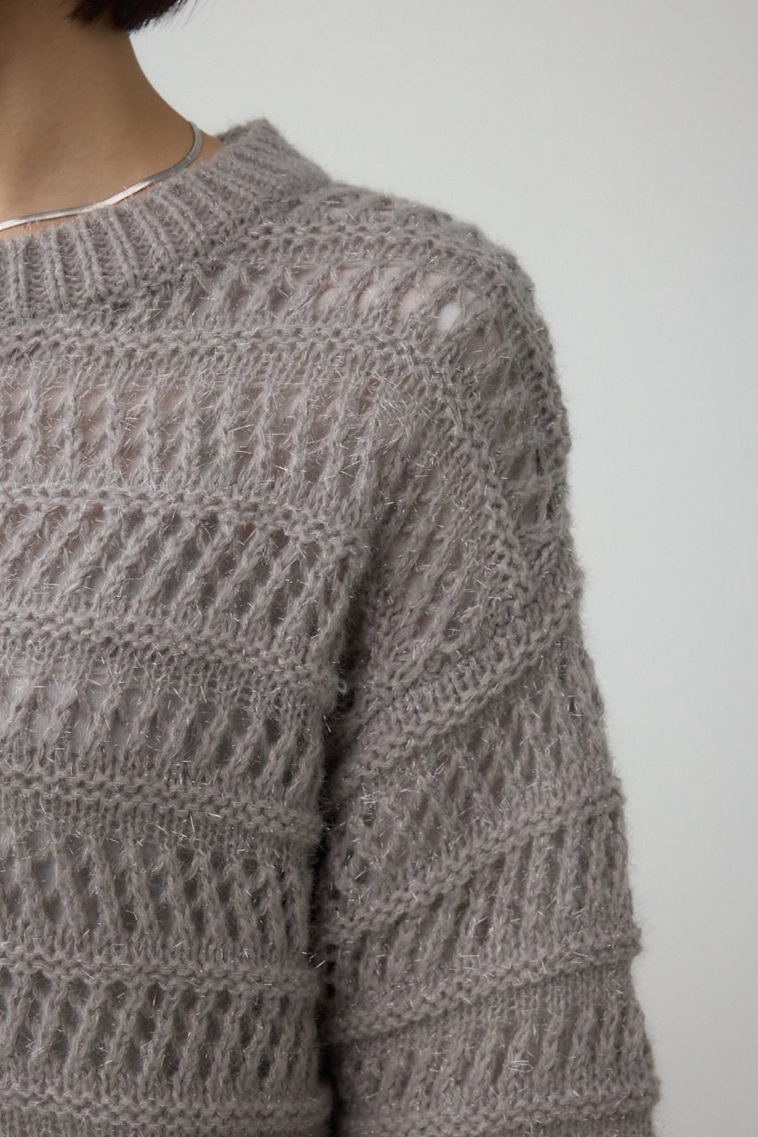 メッシュボーダーインナーセットニット GRY FREE