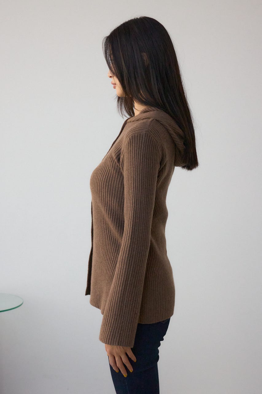 フーディーカーデ BRN FREE