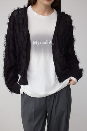 ランダムフリンジニットカーディガン