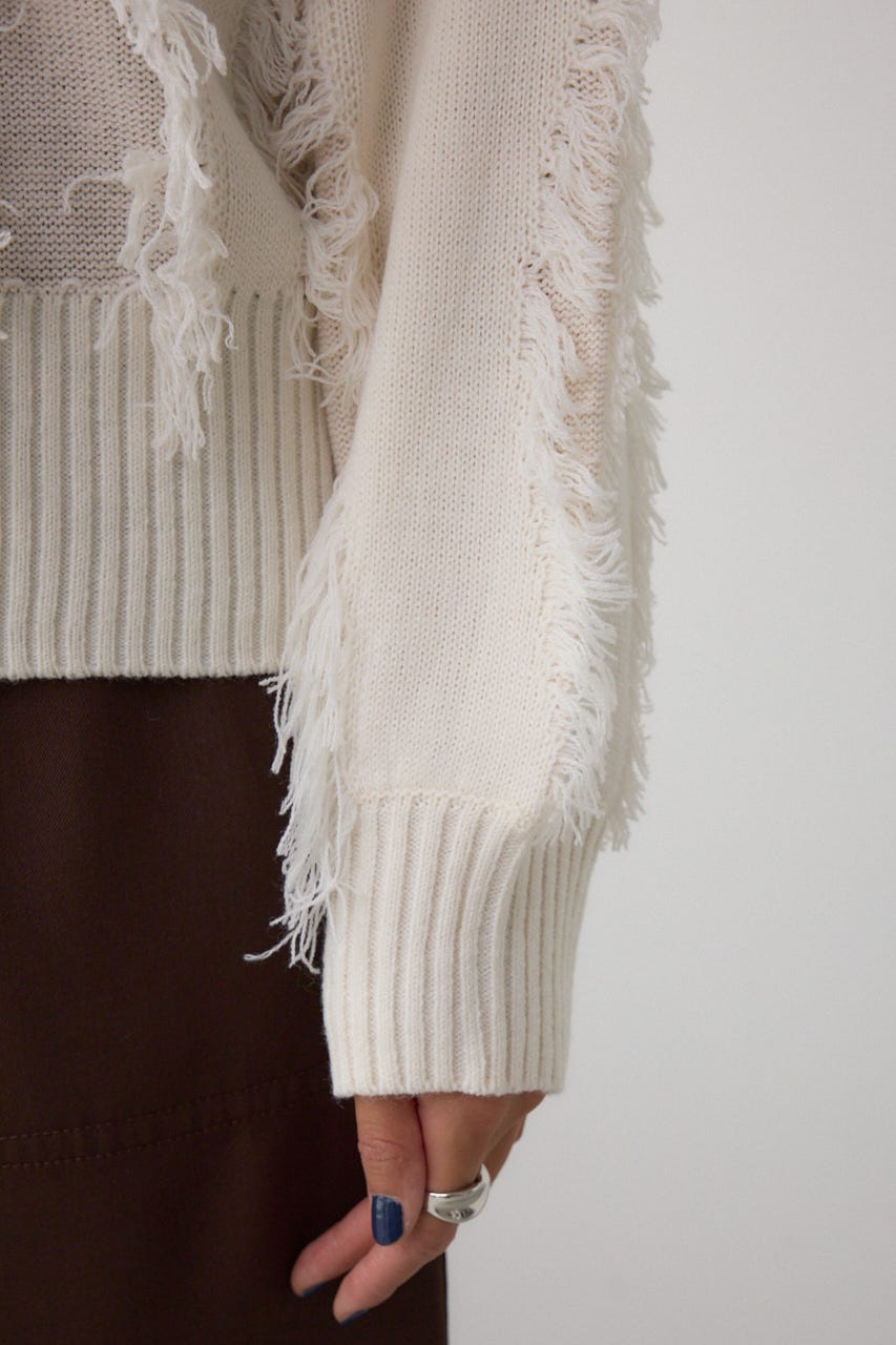 フリンジデザインニットトップス IVOY FREE