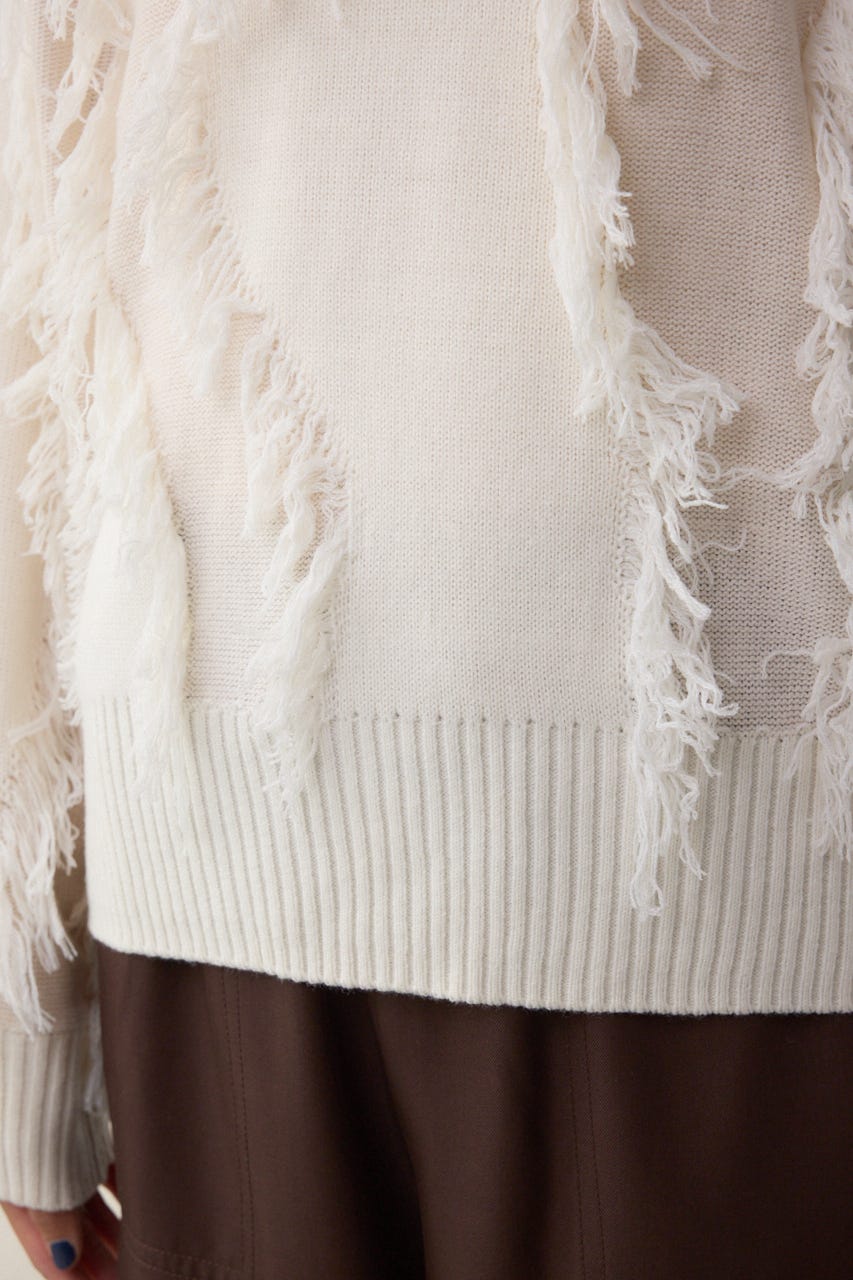 フリンジデザインニットトップス IVOY FREE