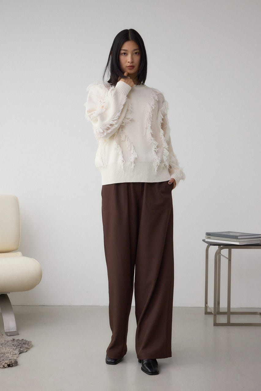 フリンジデザインニットトップス IVOY FREE