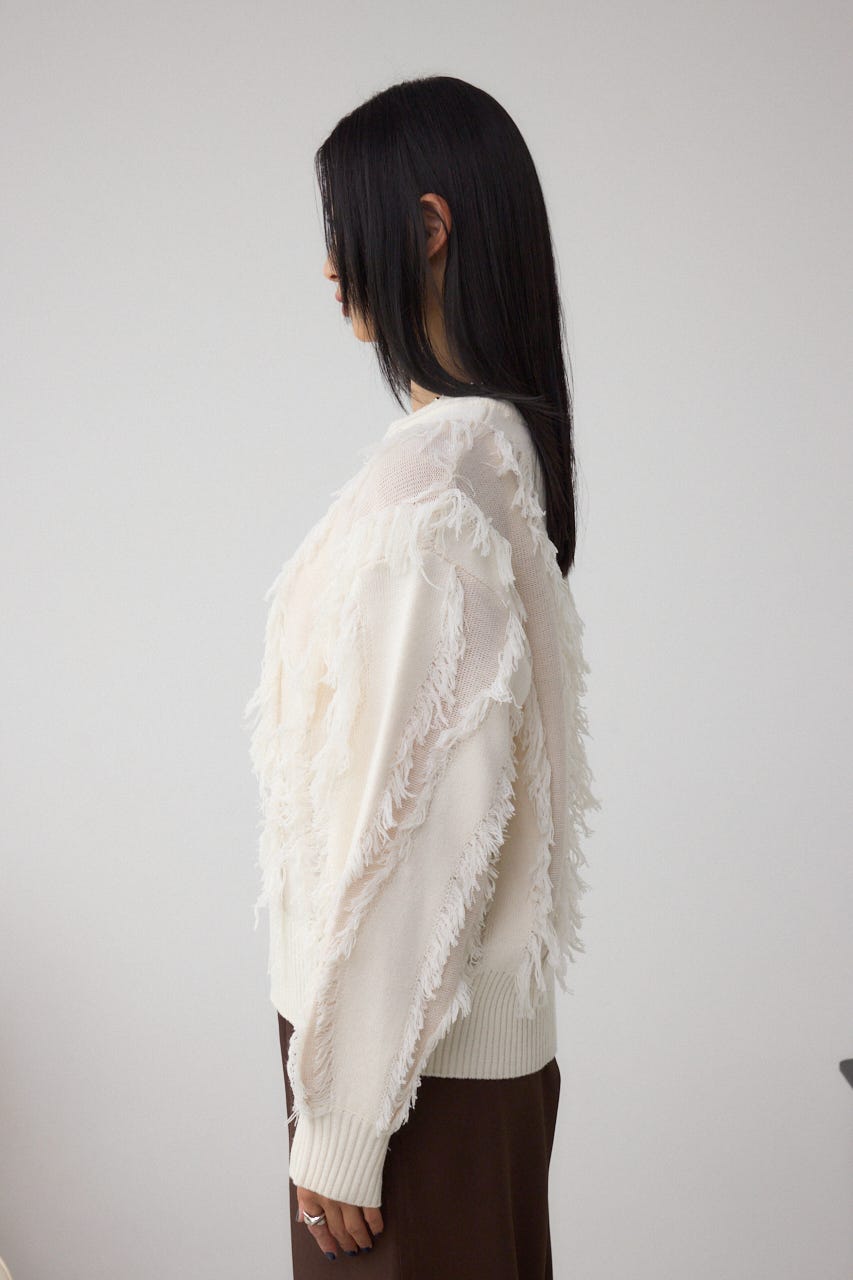 フリンジデザインニットトップス IVOY FREE