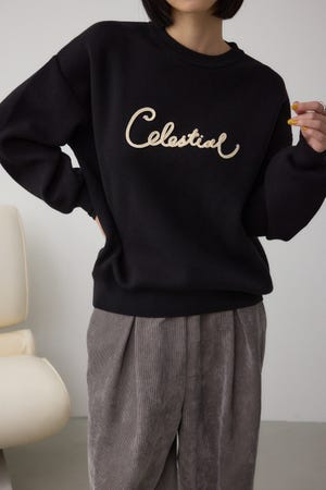 AZUL BY MOUSSY | ロゴ刺繍ニットトップス (ニット ) |SHEL'TTER