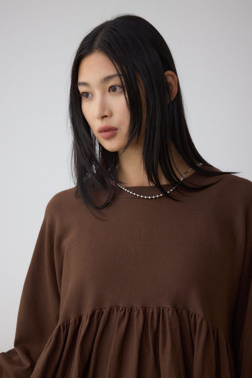 AZUL BY MOUSSY | ペプラムデザインニットトップス (ニット