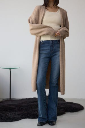 ニットロングカーディガン