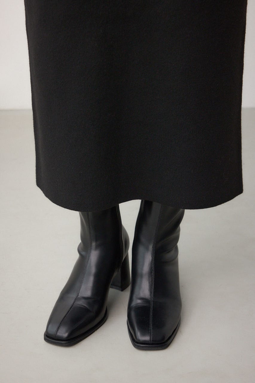 スウェッターニットスカート BLK FREE