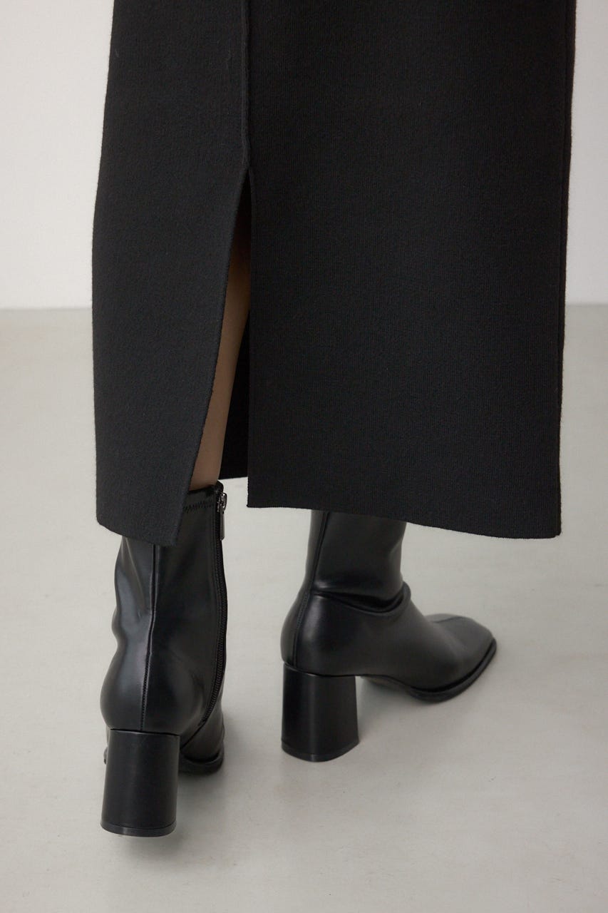 スウェッターニットスカート BLK FREE