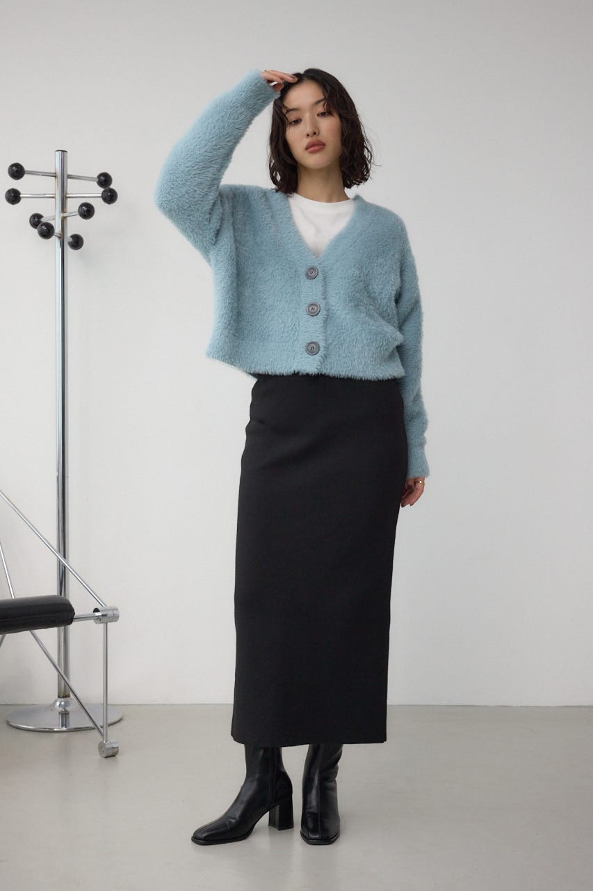 スウェッターニットスカート BLK FREE