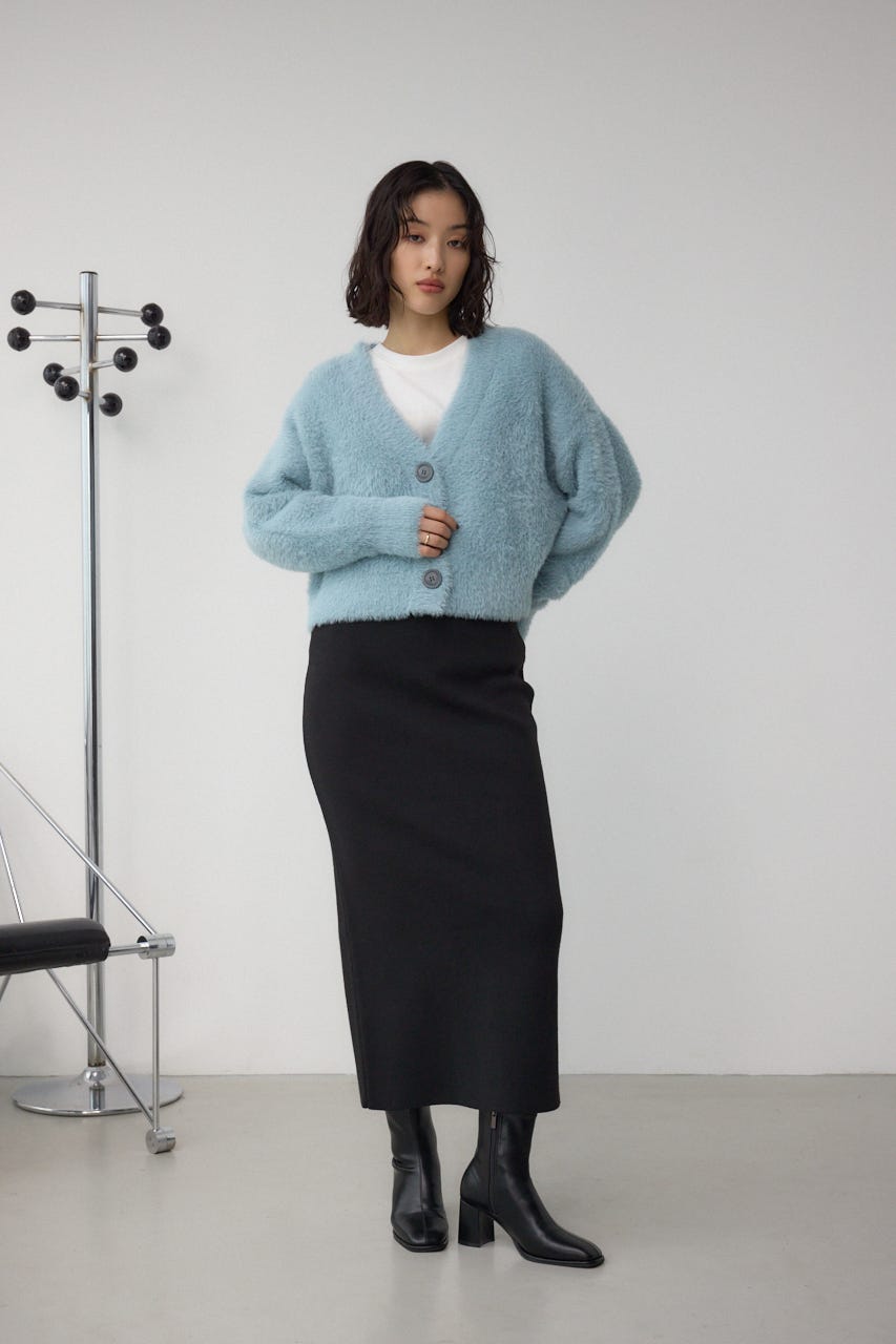 スウェッターニットスカート BLK FREE