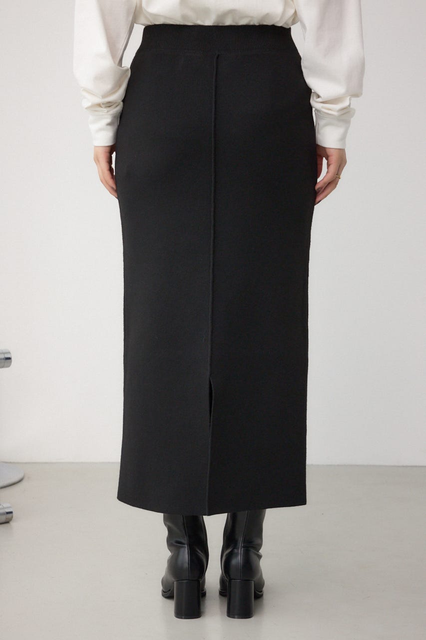 スウェッターニットスカート BLK FREE