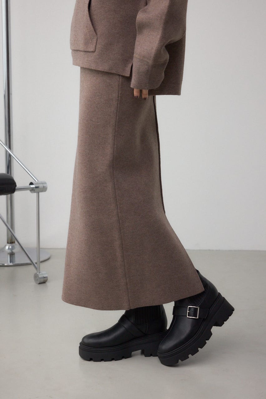 スウェッターニットスカート BRN FREE