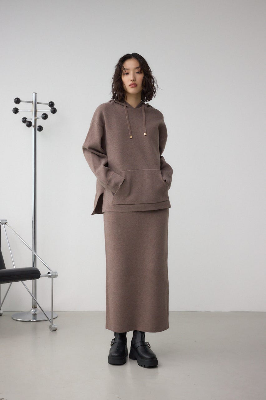 スウェッターニットスカート BRN FREE