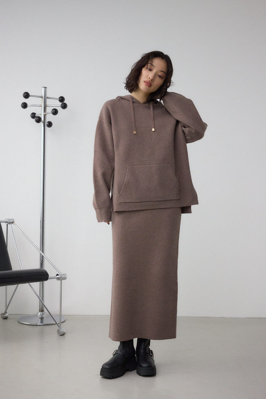 スウェッターニットスカート BRN FREE