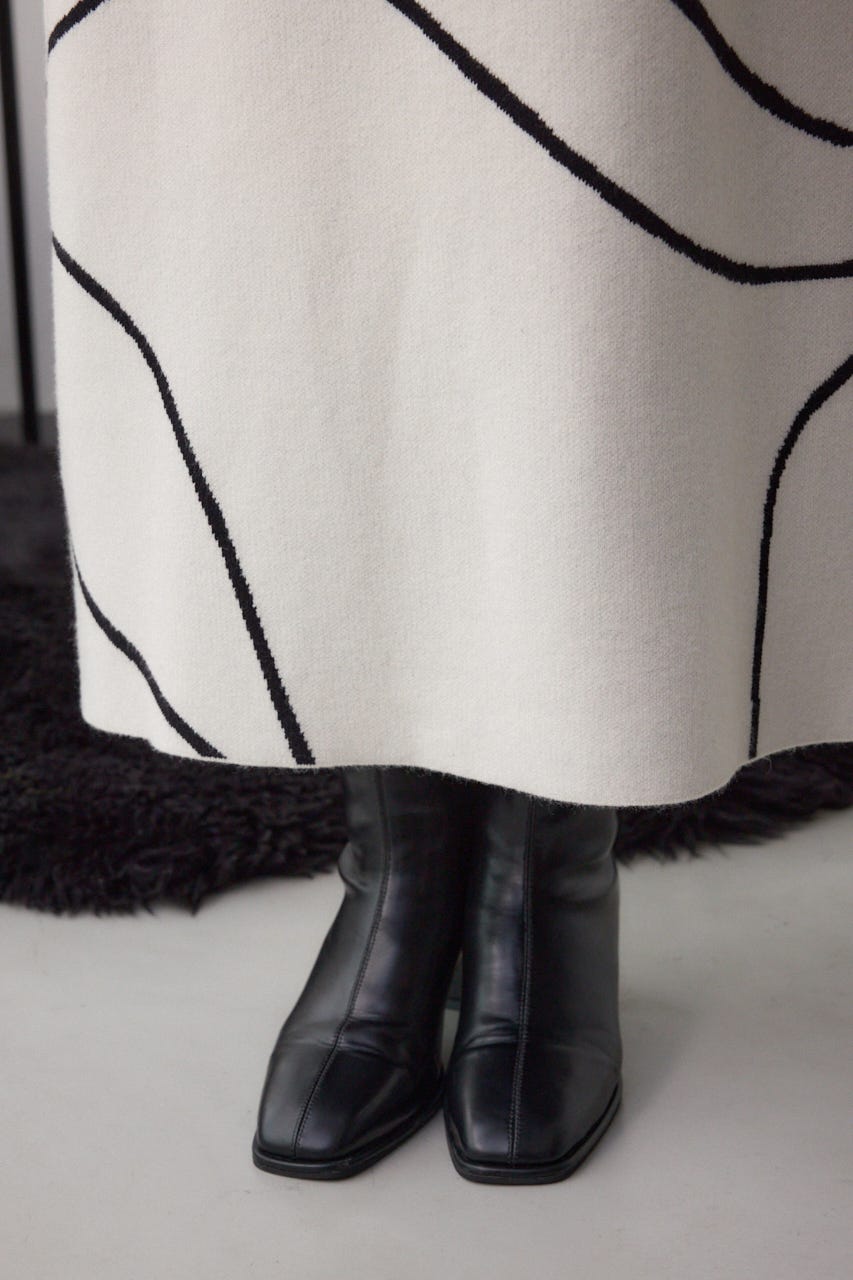 【セットアイテム】ライン柄ニットキャミワンピセット IVOY M