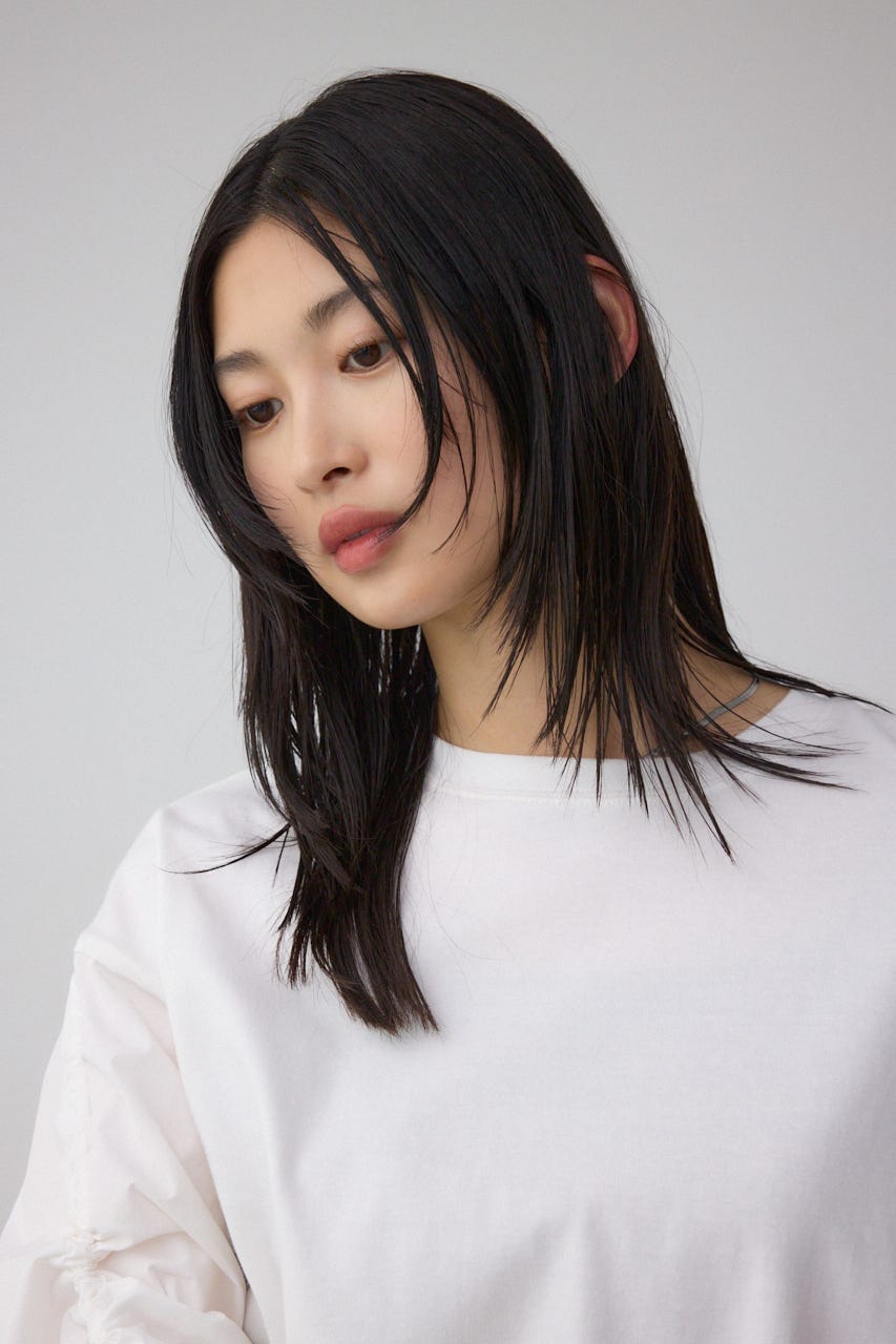 ギャザースリーブカットトップス O/WHT FREE