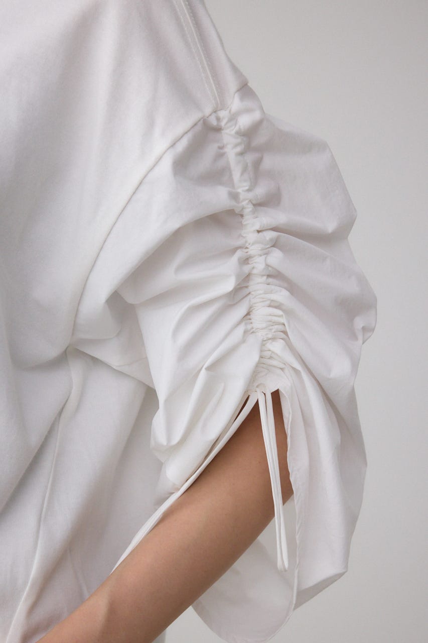 ギャザースリーブカットトップス O/WHT FREE